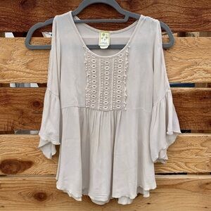 Flowy Kiddo by Katie girls boho long sleeve top with split in sleeve‎ sz XL